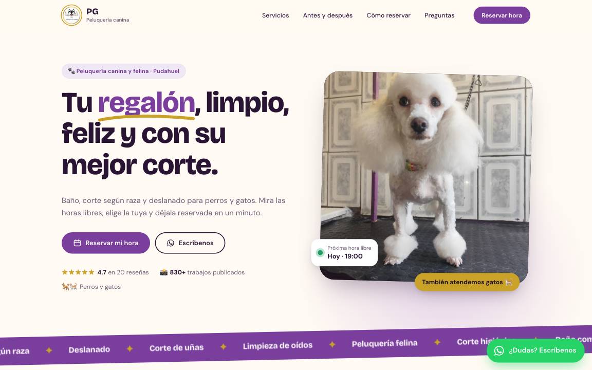 Reservas de horas en computador