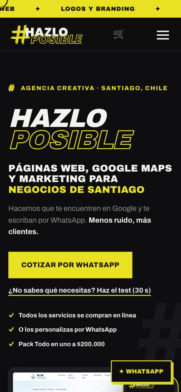 Agencia que vende servicios en línea en celular