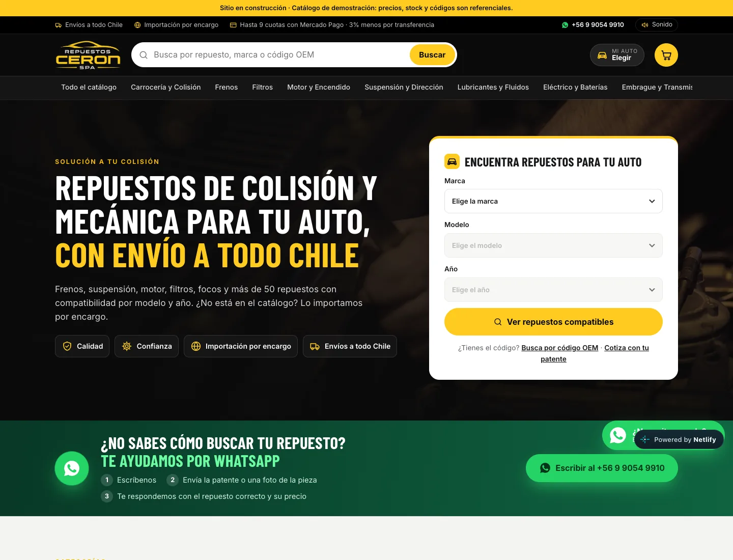 Tienda online de Repuestos Cerón