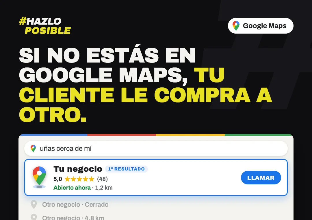 Flyer del servicio Google Maps de HazloPosible